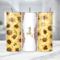 Bridesmaid gifts with sunflowers, Close-up sunflower tumbler 
Maid of honor sunflower tumbler
